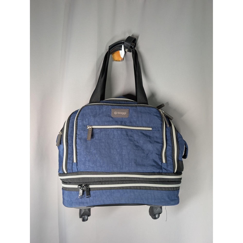Biaggi Zipsak Boost Luggage Blue Underseat Expands To Carry-On